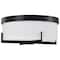 Nuvo Roselle - 15 Inch Flush Mount - Matte Black with White Glass 60/8054 - alternate 2